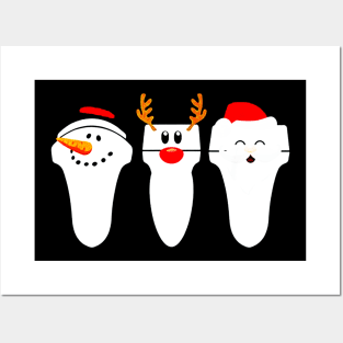 Santa Snowman Posters and Art